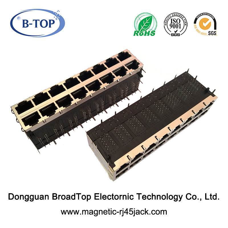 Gigabit Magnetic Rj45 Jack 16 Ports PoE IEEE802.3 Standard For Network Equipment